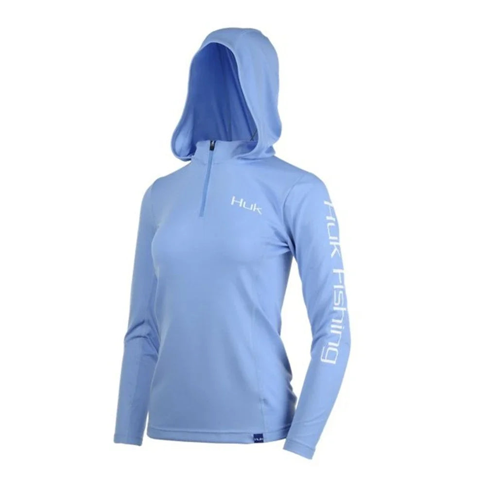 Fishing Shirts Performance Fishing Hoodie Women Summer Outdoor Sports Long Sleeve Fishing Clothing Uv Protection Jersey