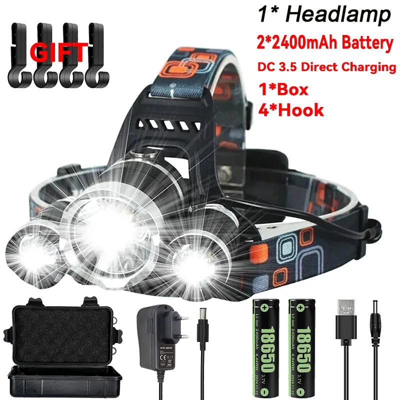 2 USB Rechargeable Headlamp