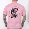 Fishing Lover T-Shirts for Men Fisherman Heartbeat Bass Fish Print Graphic Tops Casual Short Sleeve Tees Oversized Male Clothing