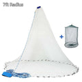 American Saltwater Fishing Cast Net for Bait Trap Fish 3/4/5/6/7/8/9/10ft Radius Casting Nets