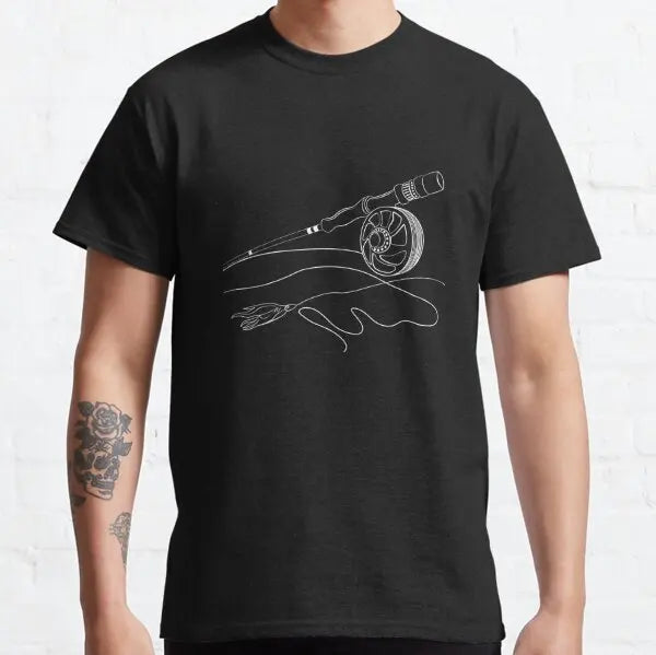 Men's Fly Fishing Trout Graphic T-Shirt — Short Sleeve Cotton