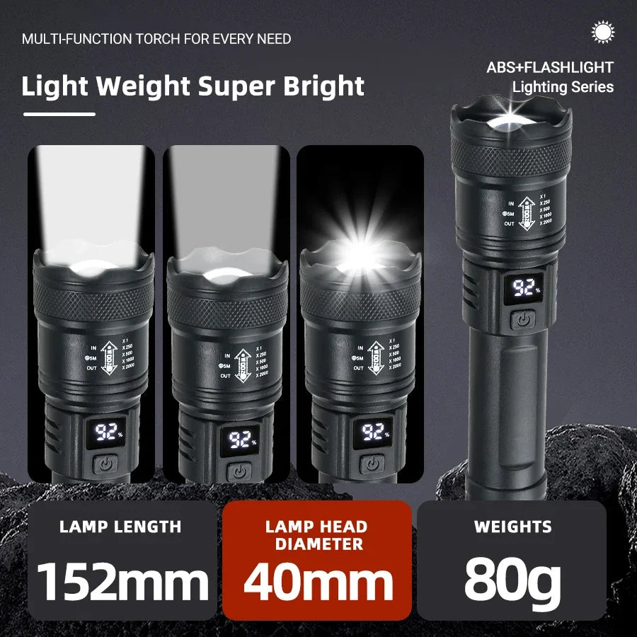 High Strong Power Led Flashlights 2000 Lumens