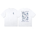 Casual Style, Suitable for Outdoor Wear, Featuring A Blue Graphic of Fishing Bait To Draw The Attention of Fish.graphic T Shirts