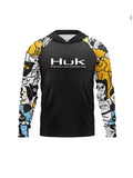 Men's Long Sleeve Hooded Fishing Shirt — UPF UV Protection, Quick-Dry