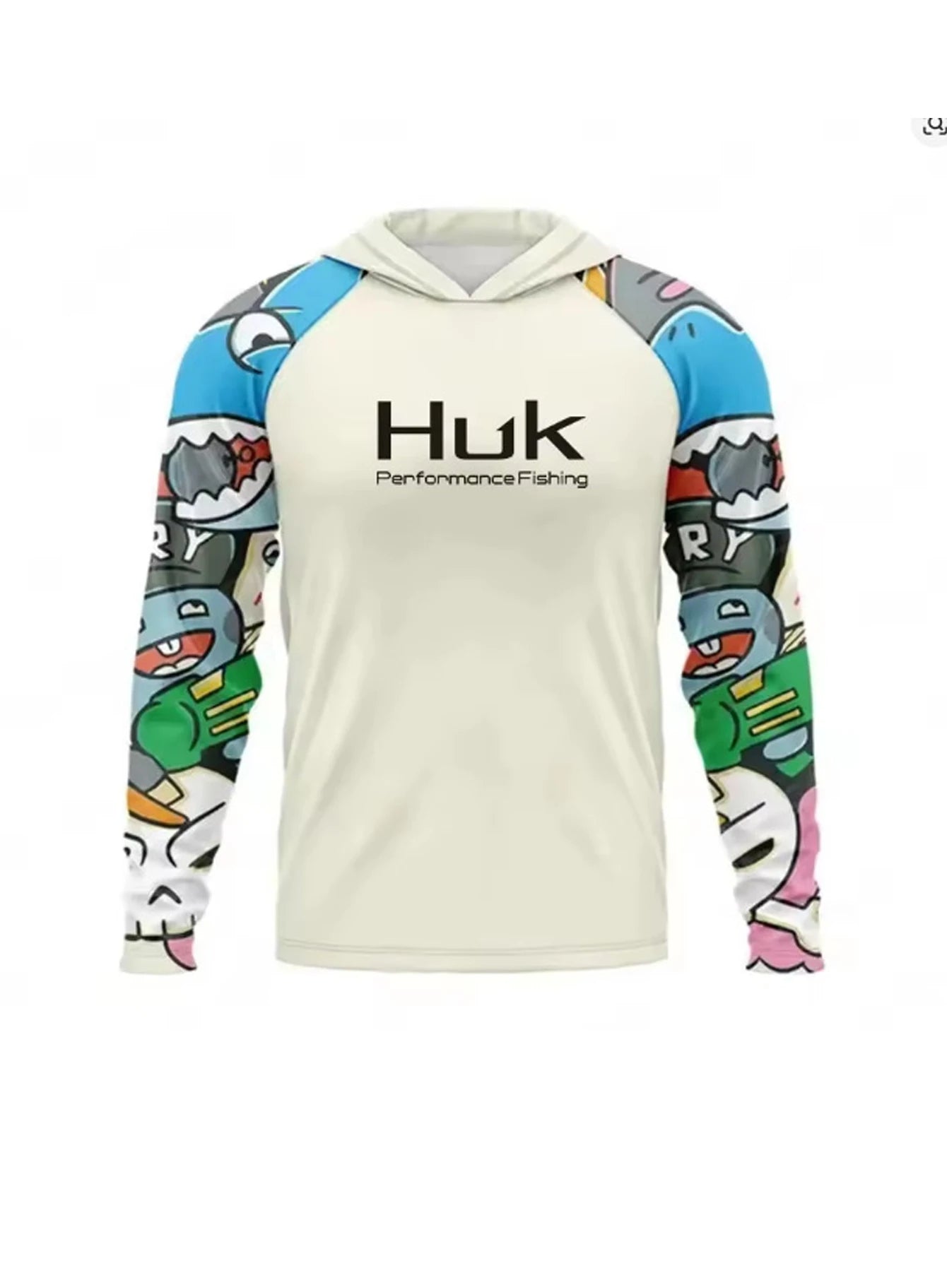 Men's Long Sleeve Hooded Fishing Shirt — UPF UV Protection, Quick-Dry