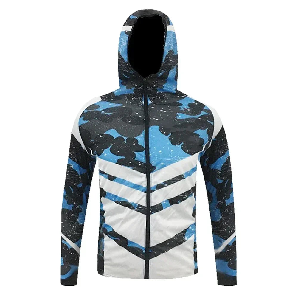 fishing shirts Sunscreen leisure Outdoor Fishing Clothing Men Hooded Anti-UV Long Sleeve Clothes Tops Sportswear
