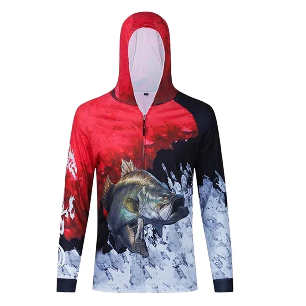 fishing shirts Sunscreen leisure Outdoor Fishing Clothing Men Hooded Anti-UV Long Sleeve Clothes Tops Sportswear