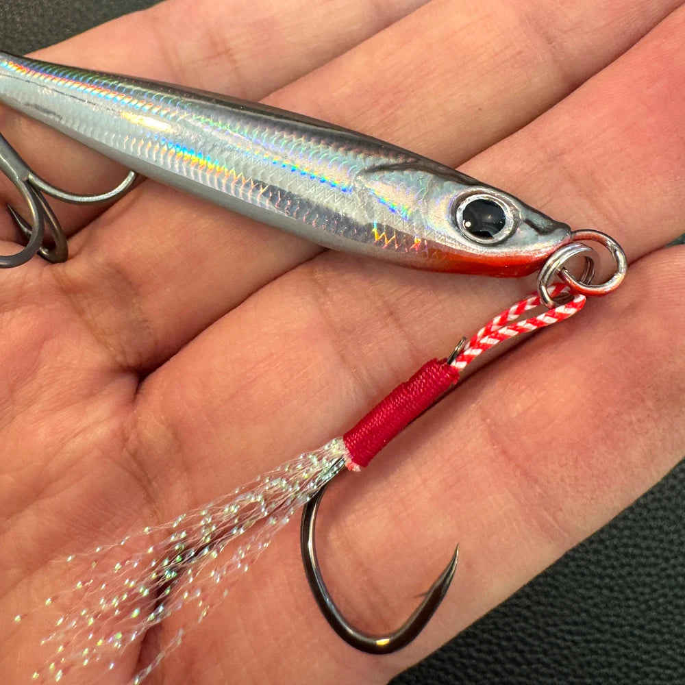 Metal Jig Lure Kit 7g 10g 20g 30g 40g Spoon Sinking Pencil VIB Fishing Tackle Teflon Hook Pesca Gear Swimbait 1-2Pcs Baits