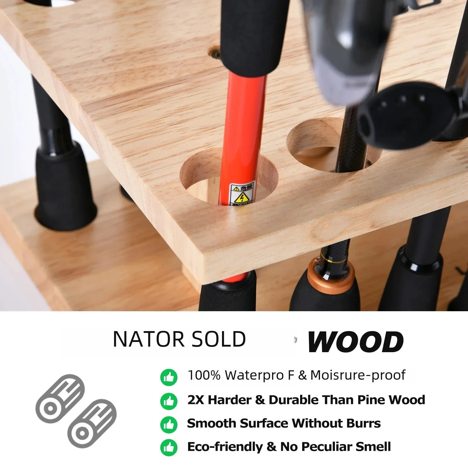 Fishing Rod Holders 16-Rod Rack