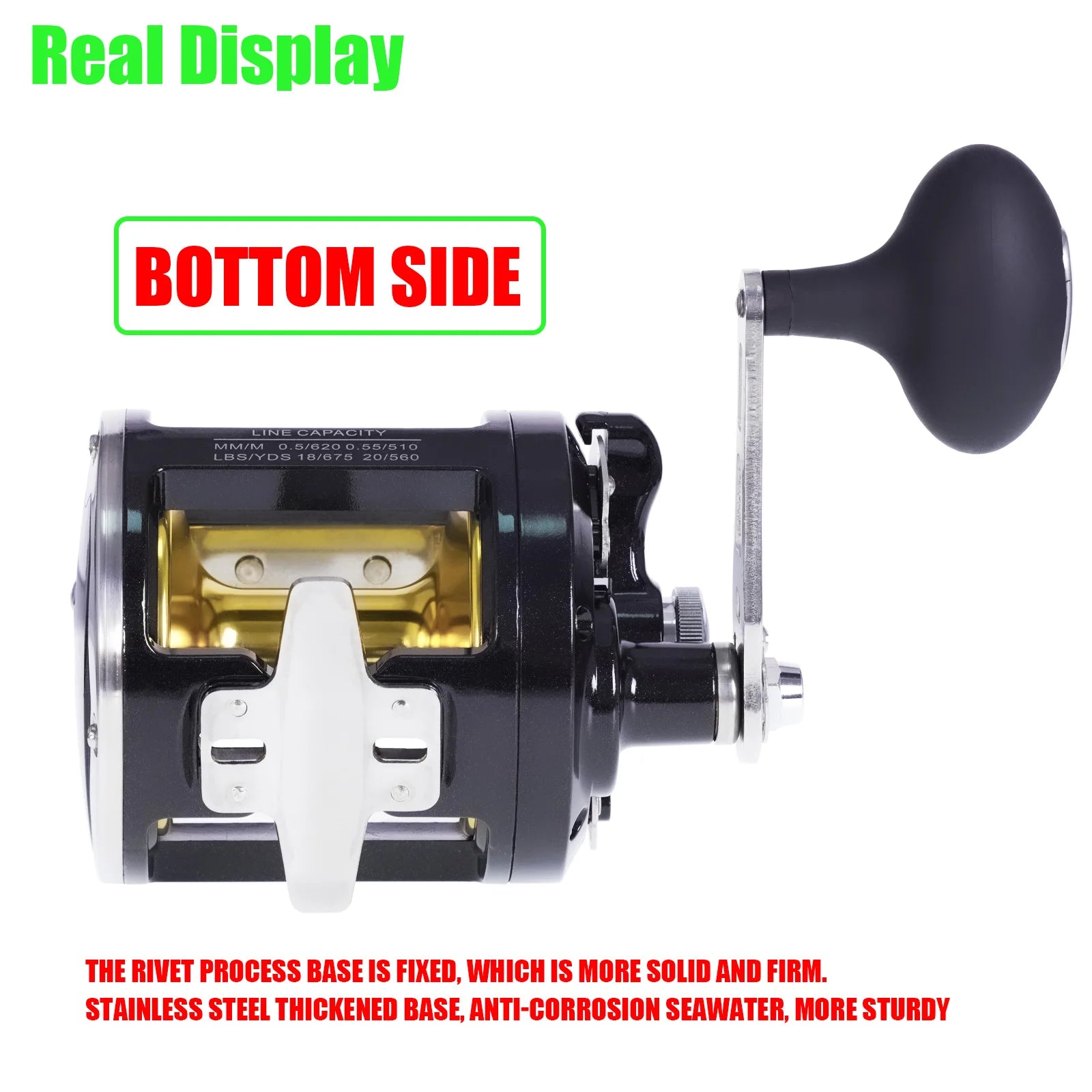Trolling Drum Fishing Reels All Aluminum Alloy Body Conventional Reel