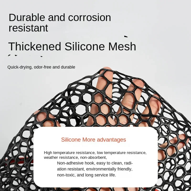 Fishing Nets Folding Laning Net Cheap Price Rubber/Silicone Mesh Catch 14kg Fish Lure Fishing Tool Anglers Accessory
