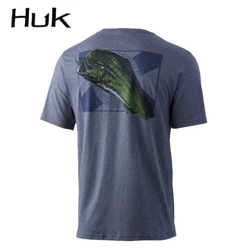 Men's Short Sleeve Fishing Shirt — Anti-UV, Breathable Deep Sea Top