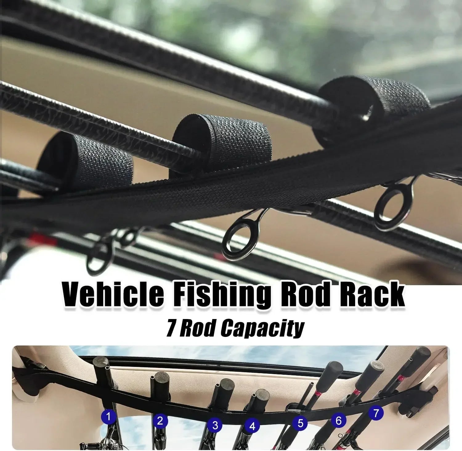 Fishing Rods Holder Fishing Rod Carrier for Car Fishing Rod Rack
