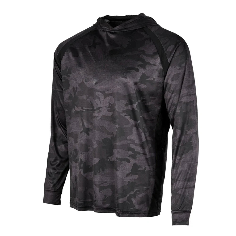 Men's Hooded Angling Shirt — Long Sleeve, Breathable Sun Protection