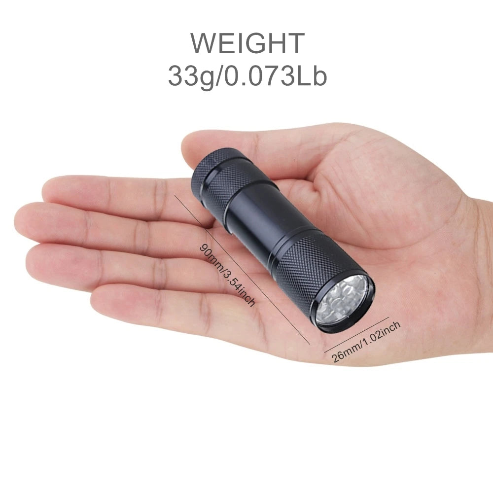 9 LED White Light Lighting Flashlight