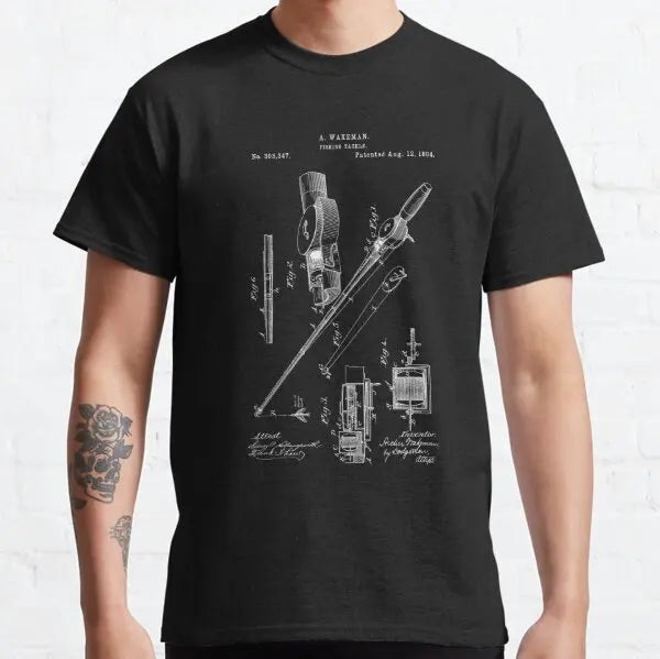 Men's Fly Fishing Trout Graphic T-Shirt — Short Sleeve Cotton