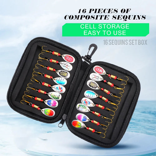 16pcs Metal Spinner Jigs