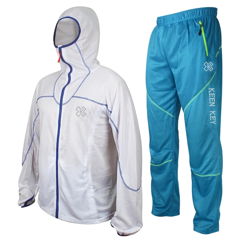 Men's Bamboo Charcoal Sun Protection Fishing Suit, Lightweight, Quick Drying, Breathable Fishing Clothes Set, Large Size, Summer