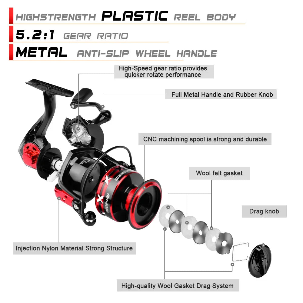 Fishing Spinning Reel 1000S-6000S