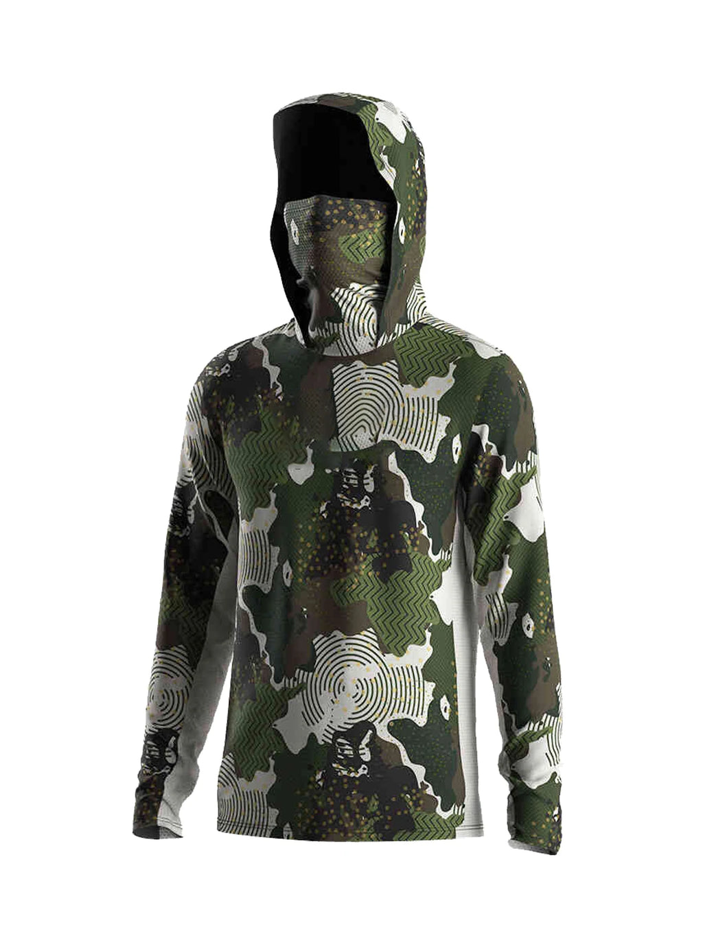 Fishing Shirts for Men Long Sleeve Beach Tops Outdoor UV Clothing Hooded Coat Breathable Fish Hoodies with Mask