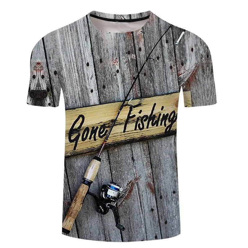 Fishing Is Calling Graphic Crewneck T-Shirt — Men's & Women's