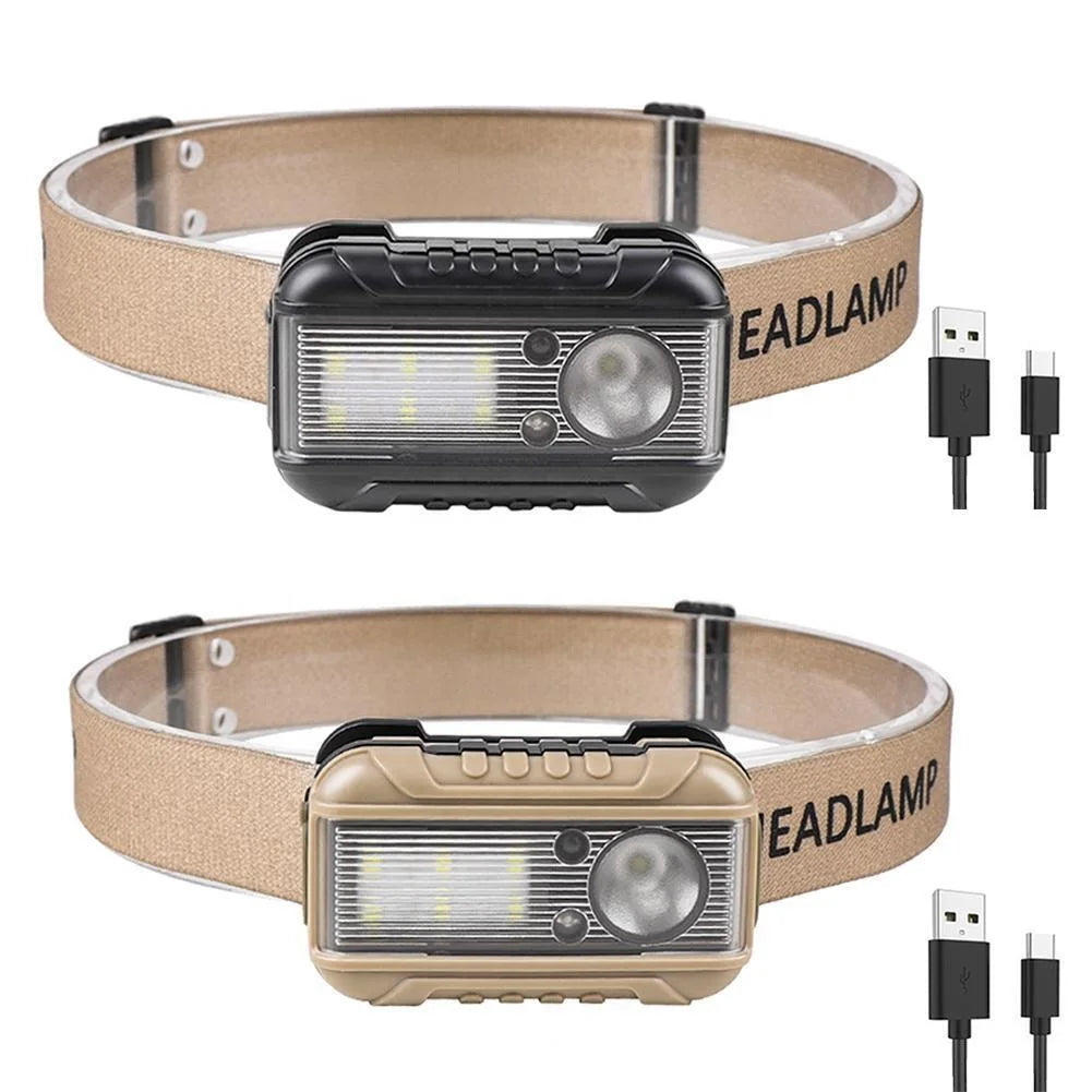 Lighting  LED Rechargeable Headlamp High Lumen Bright Head Lamp Waterproof