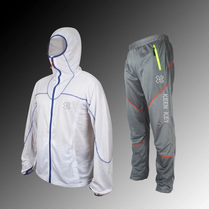 Men's Bamboo Charcoal Sun Protection Fishing Suit, Lightweight, Quick Drying, Breathable Fishing Clothes Set, Large Size, Summer